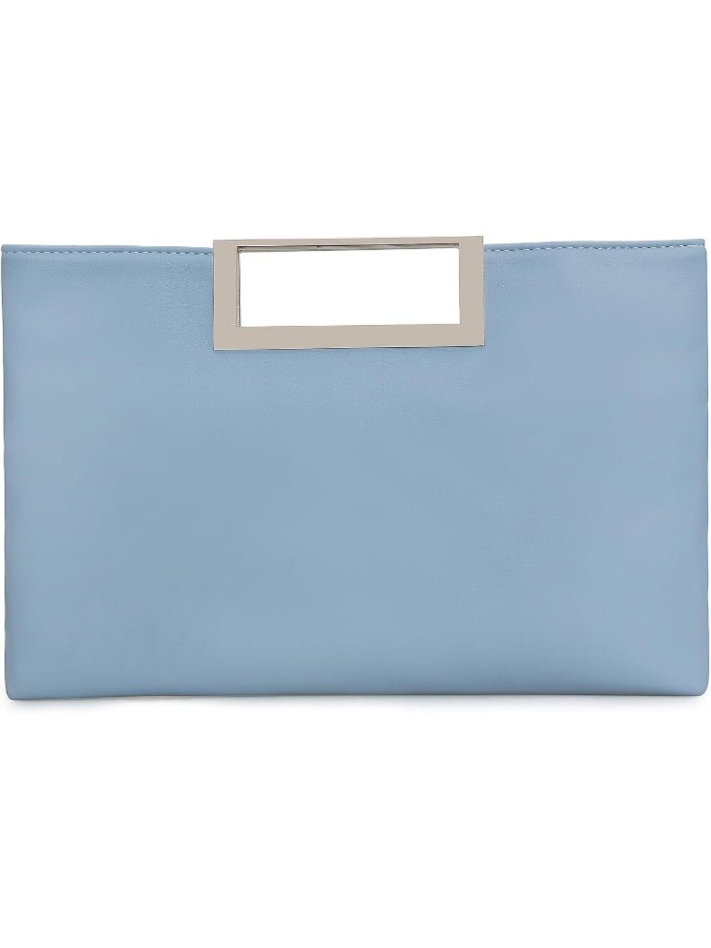 Women's Powder Blue PU leather Evening Clutch Handbag Stylish Convertible Purse